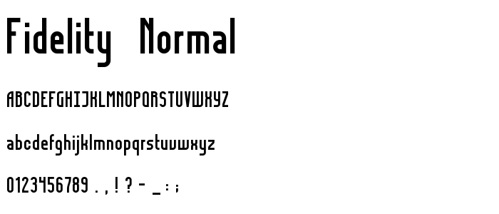 Fidelity  Normal font
